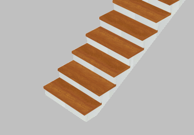 Betontrap met houten treden