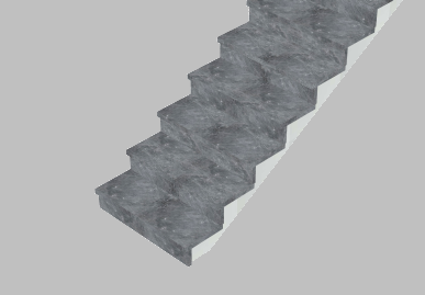 Betontrap met stenen treden
